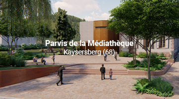 Parvis de la Médiathèque